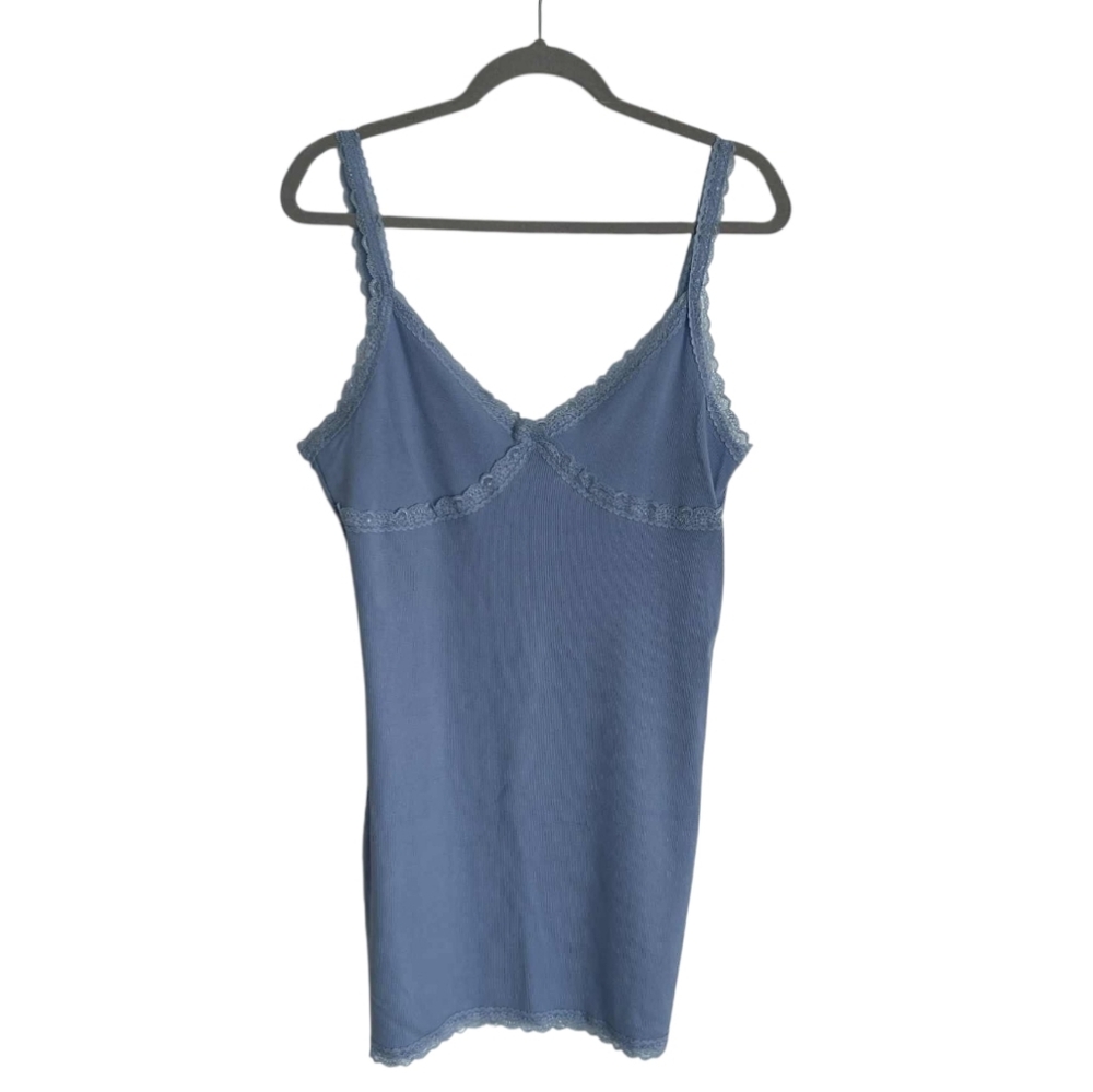 Blue Garage Women's Bodycon Lace Trim Mini Dress